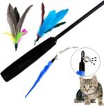 Cat Feather Toys Refills Cat Wand Replacement Feathers, 10 PCS Feather Cat Toy Refills, Cat Wand Attachments Feathers Worms for Cat Toys - Image 7