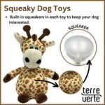 Safari Friends Dog Plush Toys, Soft, Washable & Durable, Interactive Squeaky Toys, Perfect for Small, Medium, & Large Breeds, Ensuring Endless Entertainment, 3 Pack Cute Dog Plushies - Image 4