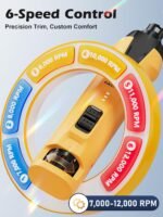 Casfuy 6-Speed Dog Nail Grinder – 50%+ Boost Power Dog Nail Trimmers Quiet with Dust Cap & 2 LED Lights & 2000mAh Battery & 4.8V Motor Electric Pet Toenail File Tool for Large Medium Small Dogs Cats - Image 3