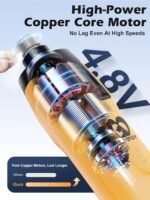 Casfuy 6-Speed Dog Nail Grinder – 50%+ Boost Power Dog Nail Trimmers Quiet with Dust Cap & 2 LED Lights & 2000mAh Battery & 4.8V Motor Electric Pet Toenail File Tool for Large Medium Small Dogs Cats - Image 5