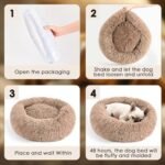Dogs Bed for Small Dogs, Anti-Anxiety Washable Round Bed (Camel, 24.0" L x 24.0" W x 8.0" Th) - Image 8