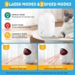 Cat Toys for Indoor Cats, Cat Toy, Rechargeable Automatic Cat Toy with Timer & Speed Modes, Ideal Interactive for Cats Dogs Training and Exercise - Image 4
