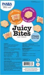 INABA Juicy Bites, Moist & Chewy Cat Treats with Vitamin E and Green Tea Extract, 11.3 Grams per Pouch, 18 Pouches (3 per Bag), Scallop and Crab - Image 3