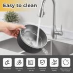 Dog Bowl, Anti-Slip Dog Water Bowl and Food Bowl, Non-Rusting Stainless Steel Dog Bowls, Durable and Easy to Clean, Suitable for Medium and Large Dogs (64 Ounces, Black) - Image 6