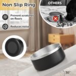 Dog Bowl, Anti-Slip Dog Water Bowl and Food Bowl, Non-Rusting Stainless Steel Dog Bowls, Durable and Easy to Clean, Suitable for Medium and Large Dogs (64 Ounces, Black) - Image 8