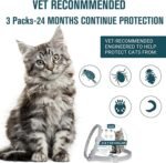 2 Pack Adjustable Collars for Cat, Prevention for 16 Months, Waterproof, 38cm for Small, Medium and Large Cats, Over 7 Weeks Old Use - Image 3