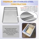 TonGass 304 Stainless Steel Reusable Cat Litter Box Tray Compatible with PetSafe ScoopFree Self-Cleaning Cat Litter Box Stainless Steel Automatic Litter Box Tray for Cats - Image 4