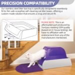 TonGass 304 Stainless Steel Reusable Cat Litter Box Tray Compatible with PetSafe ScoopFree Self-Cleaning Cat Litter Box Stainless Steel Automatic Litter Box Tray for Cats - Image 5