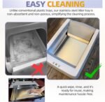 TonGass 304 Stainless Steel Reusable Cat Litter Box Tray Compatible with PetSafe ScoopFree Self-Cleaning Cat Litter Box Stainless Steel Automatic Litter Box Tray for Cats - Image 6