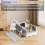 TonGass 304 Stainless Steel Reusable Cat Litter Box Tray Compatible with PetSafe ScoopFree Self-Cleaning Cat Litter Box Stainless Steel Automatic Litter Box Tray for Cats - Image 7