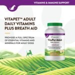 NaturVet VitaPet Adult Daily Vitamins Plus Breath Aid for Adult Dogs, 60 ct Time Release, Chewable Tablets, Made in USA - Image 4