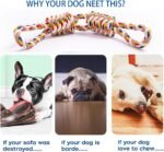 Dog Rope Toys,Aggressive Chew Rope Toys for Medium Large Dogs, Tooth Cleaning Chew Toys, Tug of War Dog Toys - Image 3