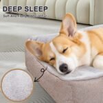 JOYELF Dog Bed Washable Calming Pet Bed, Anti Anxiety Cat Bed & Sofa, Cute Plush Pet Bed for Small Dog and Cat - Small Rectangle - Image 5
