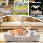 JOYELF Dog Bed Washable Calming Pet Bed, Anti Anxiety Cat Bed & Sofa, Cute Plush Pet Bed for Small Dog and Cat - Small Rectangle - Image 6