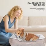 JOYELF Dog Bed Washable Calming Pet Bed, Anti Anxiety Cat Bed & Sofa, Cute Plush Pet Bed for Small Dog and Cat - Small Rectangle - Image 8