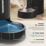 CZPET 9L Dog Cat Water Dispenser Stainless Steel Bowl Automatic Waterer, Large Capacity and Drinking Area Noise-Free for Pets(Black) - Image 5