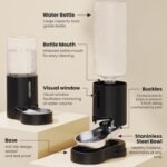 CZPET 9L Dog Cat Water Dispenser Stainless Steel Bowl Automatic Waterer, Large Capacity and Drinking Area Noise-Free for Pets(Black) - Image 7