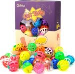 Chiwava 48 Pack Cat Plastic Noisy Cat Toy Balls with Rattle Bell Kitten Chase Pounce Play Assorted Species - Image 3
