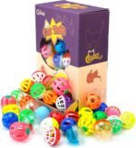 Chiwava 48 Pack Cat Plastic Noisy Cat Toy Balls with Rattle Bell Kitten Chase Pounce Play Assorted Species - Image 4