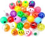 Chiwava 48 Pack Cat Plastic Noisy Cat Toy Balls with Rattle Bell Kitten Chase Pounce Play Assorted Species - Image 7