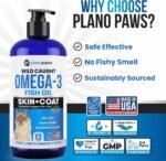 Omega 3 Fish Oil for Cats – Liquid Cat Fish Oil Supplement with EPA & DHA – Kitten Vitamins & Cat Health Supplies – Supports Skin & Coat – for All Breeds & Ages - Image 4