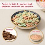 Ceramic Cat Bowls Set of 6 - Colorful Cute Shallow Cat Dishes - 5.75-Inch, Whisker Friendly and Wide - Microwave & Dishwasher Safe - 8.5 oz (250 ml) - Image 6