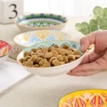 Ceramic Cat Bowls Set of 6 - Colorful Cute Shallow Cat Dishes - 5.75-Inch, Whisker Friendly and Wide - Microwave & Dishwasher Safe - 8.5 oz (250 ml) - Image 7