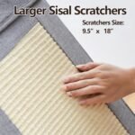 Large Cat House Indoor, Lavish Cat Cave Bed for Big Cats, Collapsible Hideaway with Scratching Area, Enclosed Cat Bed for Indoor Cats (Extended Gray, Large Size) - Image 5