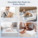 40 Count Puppy Pee Pads 24'' x 24'', Disposable Dog Toilet Training Pad, Ultra Absorbent | Quick Dry | Leak-Proof Pet Potty Pads for Puppies, Dogs, Doggie, Cats, Rabbits, Blue - Image 9