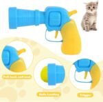 20PCS Cat Balls Launcher Toys, Interactive Cat Toys Pom Pom Balls with 1 Launcher & 20 Colorful Soft Pom Balls, Fun Pet Play Toy for Tracking Indoor Cats - Image 4