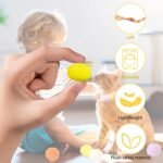 20PCS Cat Balls Launcher Toys, Interactive Cat Toys Pom Pom Balls with 1 Launcher & 20 Colorful Soft Pom Balls, Fun Pet Play Toy for Tracking Indoor Cats - Image 6
