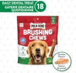 Milk-Bone Brushing Chews Dental Dog Treats, Chicken Flavour Dental Chew, Helps Clean Teeth and Reduce Bad Breath, For Large Dogs, 18 Treats (Pack of 1) - Image 3