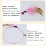 3 PCS Feather Teaser Cat Toy,Cat Teasers Cat Feather Wand with Extra Long Wand and Small Bell Natural Feather Refills - Image 4