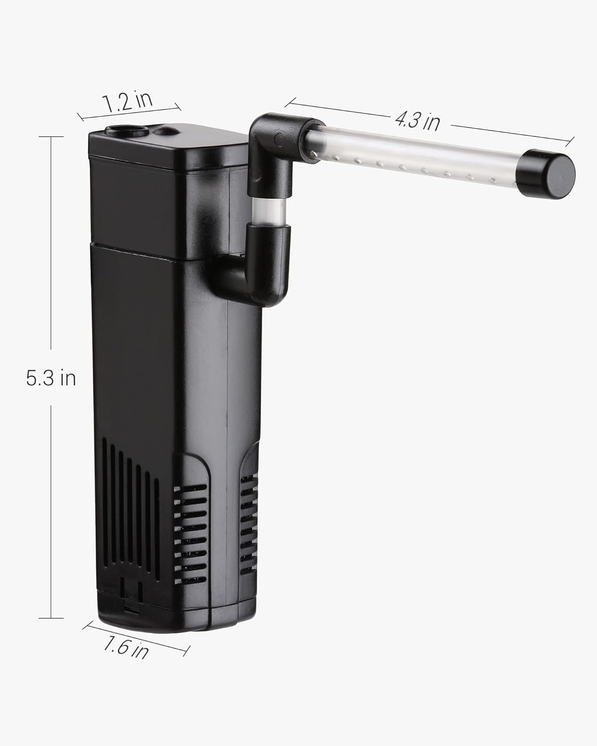 NICREW Aquarium Internal Filter, Submersible Power Filter with Multiple Function, Aeration System with Sponge Filter for Fish Tanks 2-5 Gallon, 40 GPH, 3.5W - Image 7