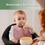 Haakaa Astronaut Beginner Silicone Cutlery Set – Baby Spoons and Forks for Self Feeding 6 Months, Baby Led Weaning Supplies, Toddler Feeding Essentials - Image 3