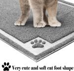 UPSKY Large Cat Litter Mat Trapper 35"×23" Traps Litters from Box and Paws Scatter Control for Folding Trapping Mat Soft for Floor on Sensitive Kitty Paws Easy to Clean - Image 4