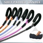 MayPaw Heavy Duty Rope Dog Leash, 3/4/5/6/7/8/10/12/15 FT Nylon Pet Leash, Soft Padded Handle Thick Lead Leashes for Large Medium Dogs (Black, 1/2" * 6') - Image 4
