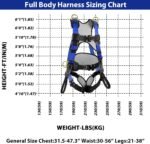 TRSMIMA Safety Harness Fall Protection - Upgrade 4 Quick Release Buckle Construction Full Body Harness with 6 Point Adjustment Dorsal D-ring - Image 6