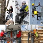 TRSMIMA Safety Harness Fall Protection - Upgrade 4 Quick Release Buckle Construction Full Body Harness with 6 Point Adjustment Dorsal D-ring - Image 7