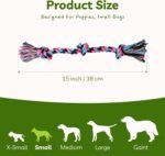 SHARLOVY Puppy Rope Toy, Dog Rope Toy for Small Dogs, Puppy Teething Toys, Cotton Interactive Tug of War Dog Toy for Puppies Boredom, Dog Chew Toys for Aggressive Chewers Small Breed - Image 8