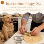 Dog Paw and Bone Shaped Baking Mold Set, 3-Piece - Stainless Steel Pet Theme Cookie Cutter DIY Handmade Biscuit Making Tool - Image 8