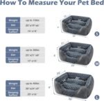 INVENHO Medium Dog Bed for Large Medium Small Dogs, Rectangle Washable Dog Bed, Orthopedic Dog Bed, Soft Calming Sleeping Puppy Bed Durable Pet Cuddler with Anti-Slip Bottom M(25"x21"x8") - Image 4
