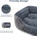 INVENHO Medium Dog Bed for Large Medium Small Dogs, Rectangle Washable Dog Bed, Orthopedic Dog Bed, Soft Calming Sleeping Puppy Bed Durable Pet Cuddler with Anti-Slip Bottom M(25"x21"x8") - Image 6