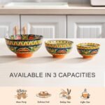 Henten Home Ceramic Small Snack Bowls Set of 6, Bohemia 6.5 oz Dessert Bowls Set, Porcelain Bowls for Pudding, Dipping, Ice Cream, Sauce, Decorative, Microwave & Dishwasher Safe - Image 6