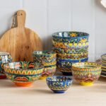 Henten Home Ceramic Small Snack Bowls Set of 6, Bohemia 6.5 oz Dessert Bowls Set, Porcelain Bowls for Pudding, Dipping, Ice Cream, Sauce, Decorative, Microwave & Dishwasher Safe - Image 8