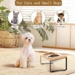 Elevated Cat Food Bowls,Raised Cat Bowls for Food and Water,Tilted Food Feeding Dishes with Stand for Cats and Small Dogs - Image 3