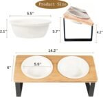 Elevated Cat Food Bowls,Raised Cat Bowls for Food and Water,Tilted Food Feeding Dishes with Stand for Cats and Small Dogs - Image 5