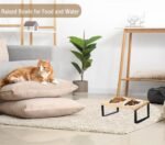 Elevated Cat Food Bowls,Raised Cat Bowls for Food and Water,Tilted Food Feeding Dishes with Stand for Cats and Small Dogs - Image 6
