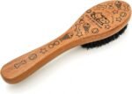 Pet Soft Brush with Wood Handle and Boar Bristle Hair Brush - Soft Cat and Dog Grooming Brush for Short Hair Cats and Small Dogs - Soft Bristles for Gentle Massage and Dandruff Removal (Cat) - Image 3