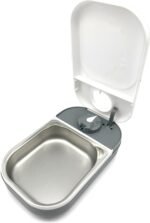 Closer Pets C100 Single Meal Timer-Controlled Automatic Pet Feeder - for Cats and Small Dogs, Wet or Dry Food with Stainless Steel Bowl Insert, up to 0.88 lb, White - Image 3